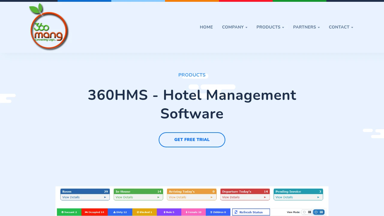 Screenshot of 360HMS website