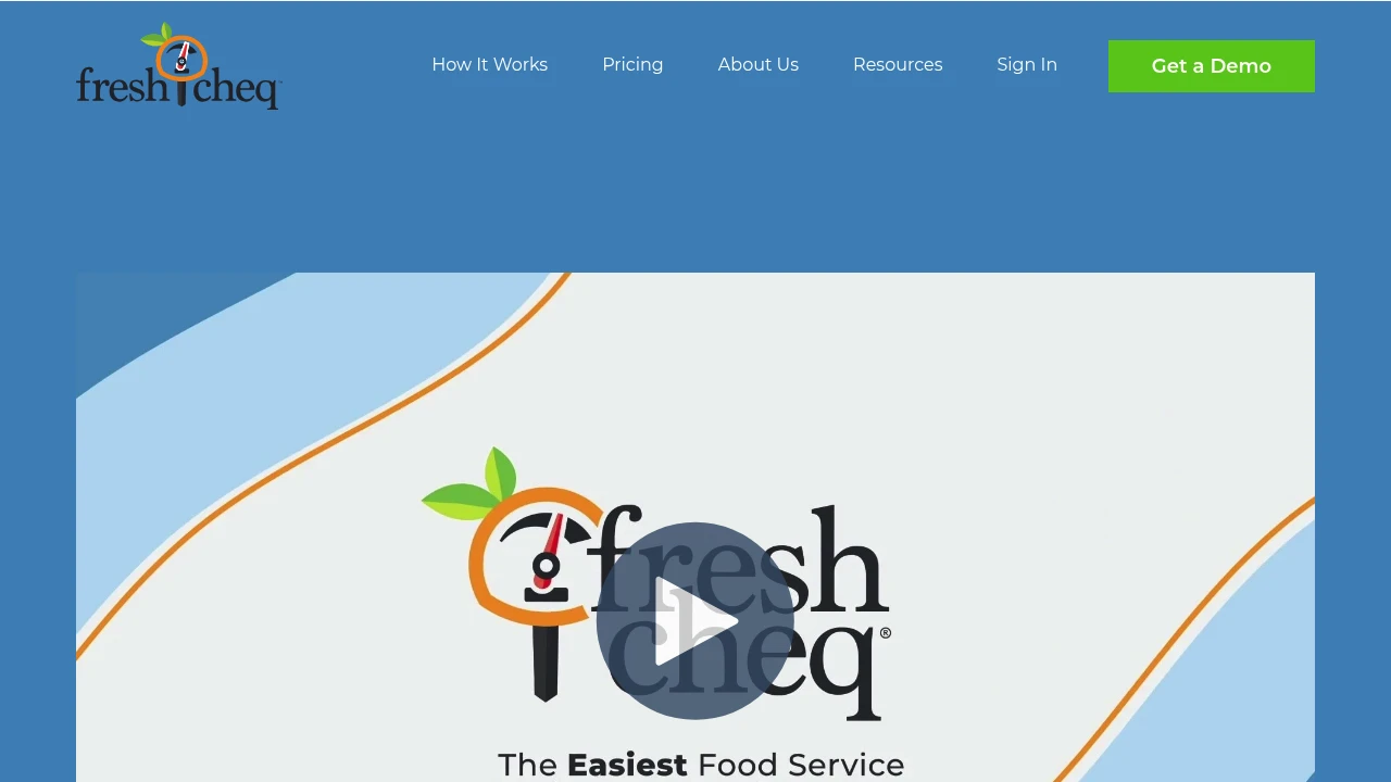Screenshot of Fresh Cheq website