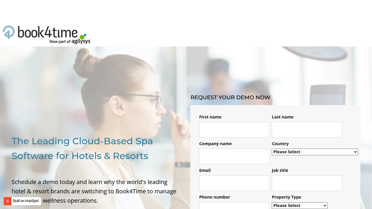 Screenshot of Book4Time website