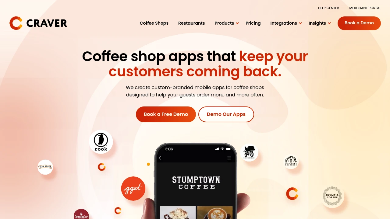 Screenshot of Craver website