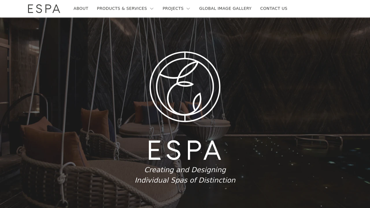 Screenshot of eSpa Management Solution website