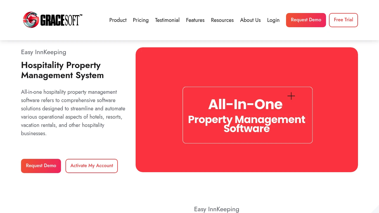 Screenshot of GraceSoft website
