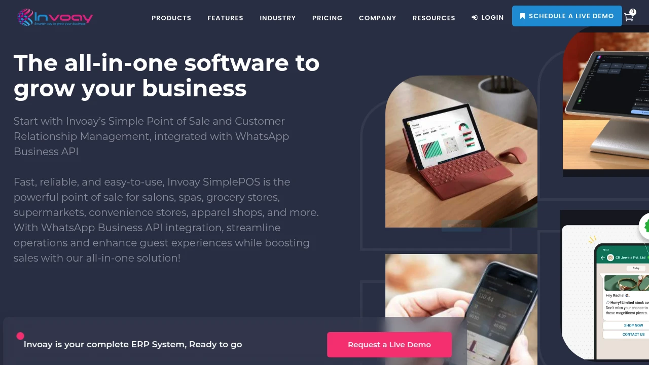 Screenshot of Invoay website