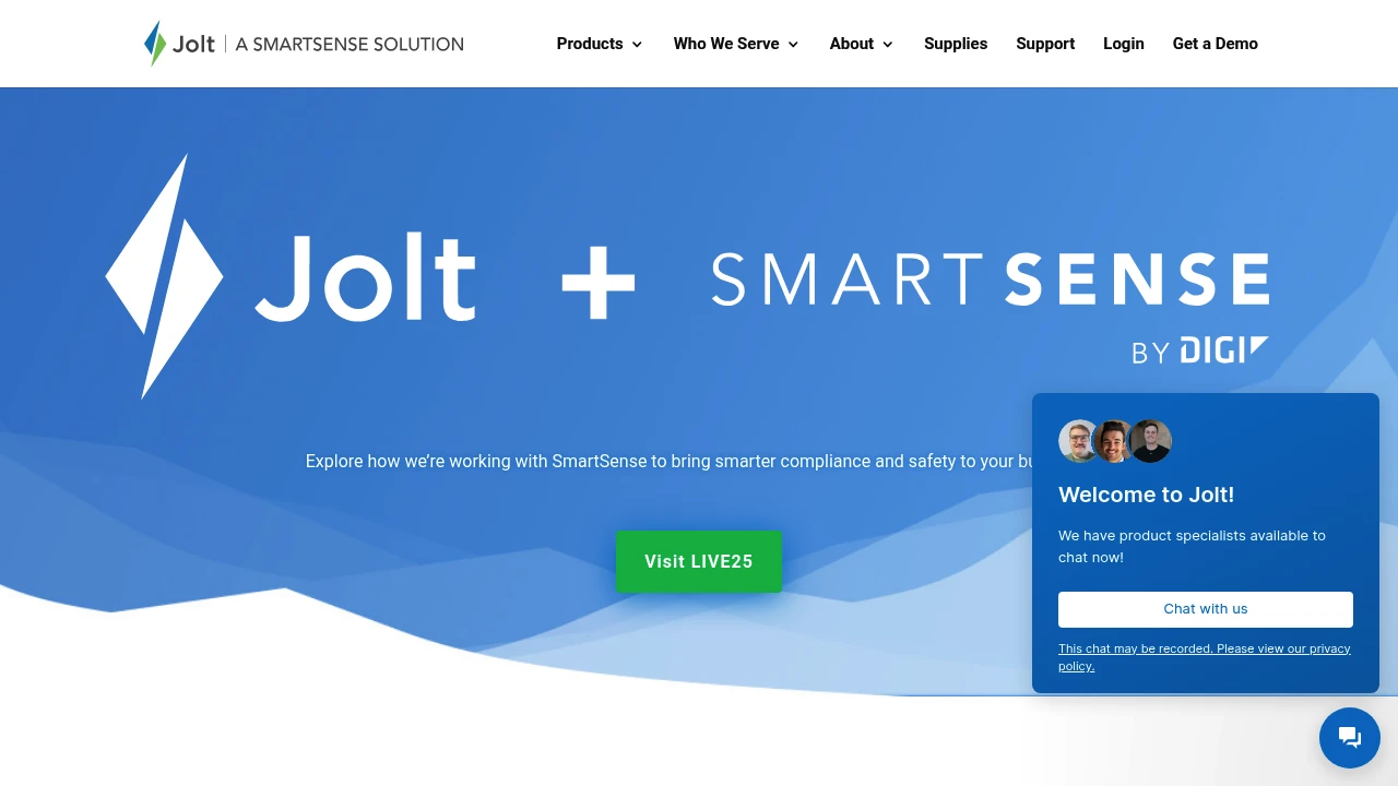 Screenshot of Jolt website