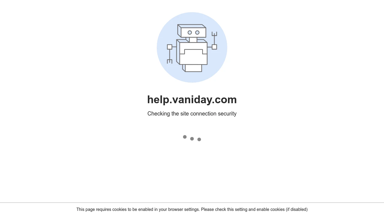 Screenshot of My.Vaniday website