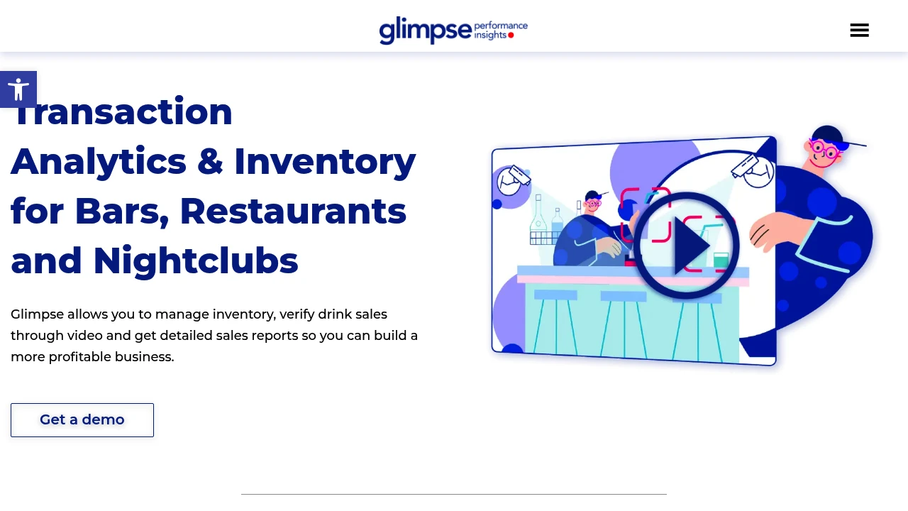 Screenshot of Glimse website