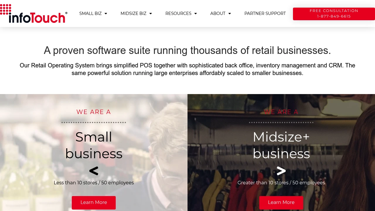 Screenshot of NurseryOS website