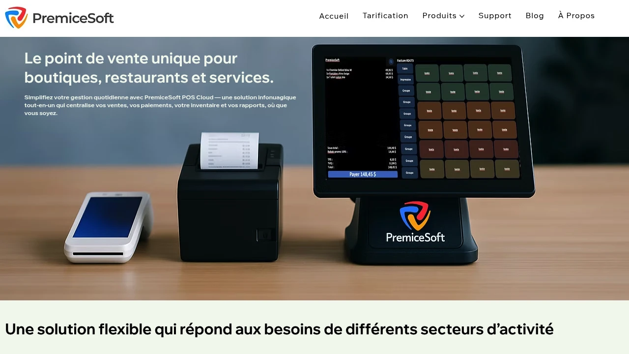 Screenshot of PremiceSoft Spa-Salon website