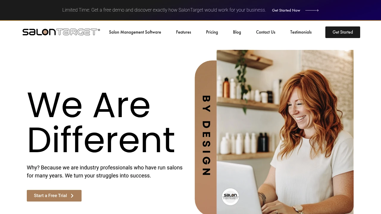 Screenshot of SalonTarget website