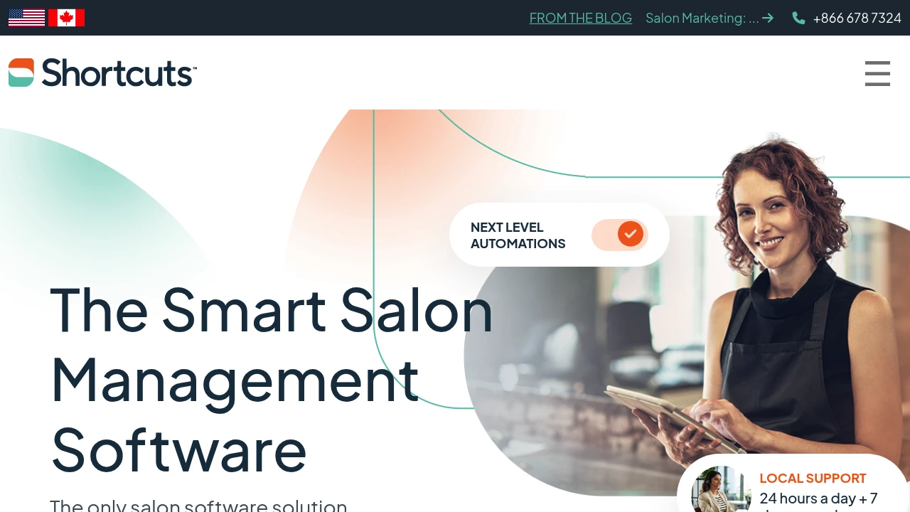 Screenshot of Shortcuts Software website