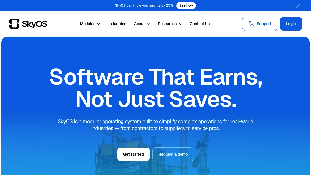 Screenshot of SkySystemz website