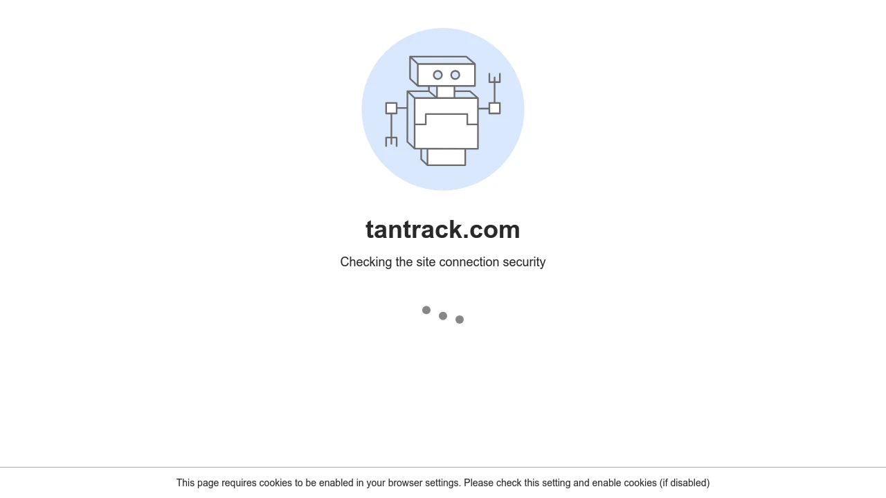 Screenshot of TanTrack website