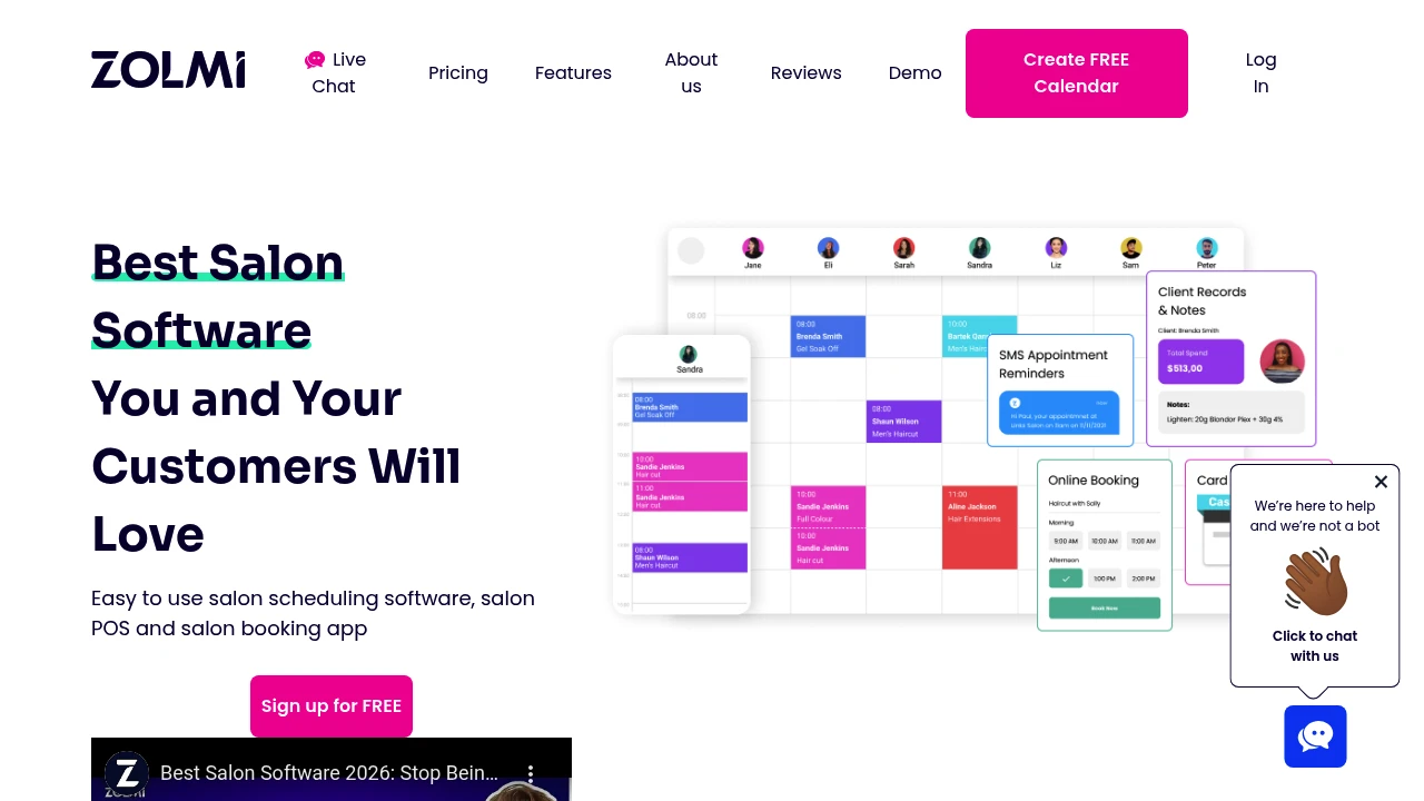 Screenshot of Zolmi website